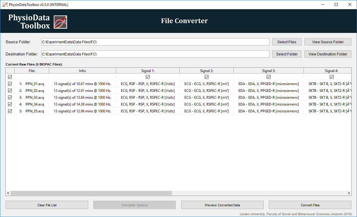 File converter interface
